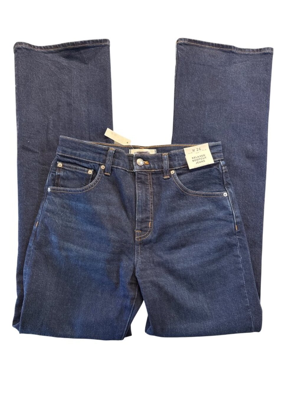 Madewell Womens Relaxed Bootcut Jeans~Size 26~Foundry Wash (Dark Blue) NWT L7 24 - Picture 6 of 11